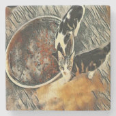 Vervoertijd! Stenen Onderzetter (Voorkant)