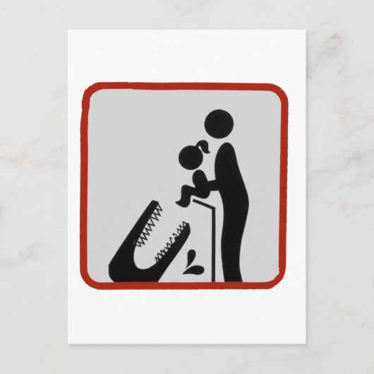 Vervoertijd van alligator briefkaart (Voorkant)