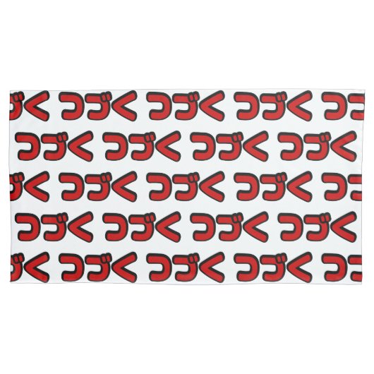 Vervolg つ Japanse Katakana-taal く Kussensloop (Voorkant-Links)