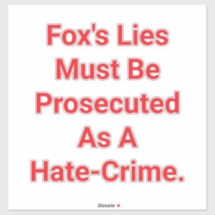 Vervolg Fox Lies Hankamer Artjunkhaus REDDING VS Sticker