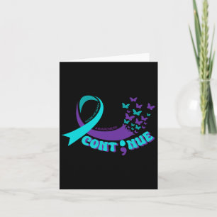 Vervolg Semicolon Butterfly Paarse Blauwgroen lint Kaart