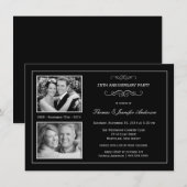 Vervolgens en nu 25e zilverJubileum met 2 foto's Kaart (Voorkant / Achterkant)