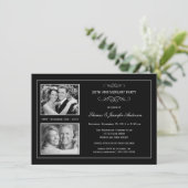 Vervolgens en nu 25e zilverJubileum met 2 foto's Kaart (Staand voorkant)