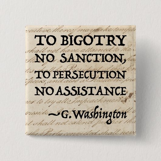 Vervolging geen bijstand vierkante button 5,1 cm (Voorkant)