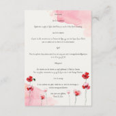 Vervolgkaarten "Coquelicots" Informatiekaartje (Voorkant)