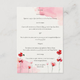 Vervolgkaarten "Coquelicots" Informatiekaartje