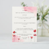 Vervolgkaarten "Coquelicots" Informatiekaartje (Staand voorkant)