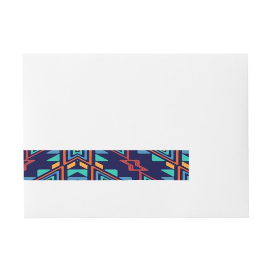 Vervormd, abstract ontwerp van vormen adreslabel wikkel (Voorkant)