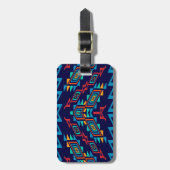 Vervormd, abstract ontwerp van vormen bagagelabel (Voorkant verticaal)
