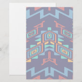 Vervormd, abstract ontwerp van vormen briefpapier (Voorkant / Achterkant)