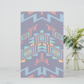 Vervormd, abstract ontwerp van vormen briefpapier (Staand voorkant)