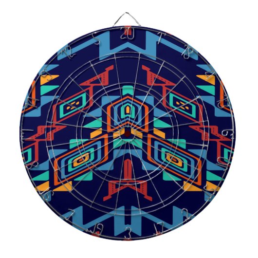 Vervormd, abstract ontwerp van vormen dartbord (Voorkant)