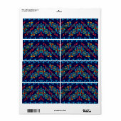 Vervormd, abstract ontwerp van vormen etiket (Full Sheet)