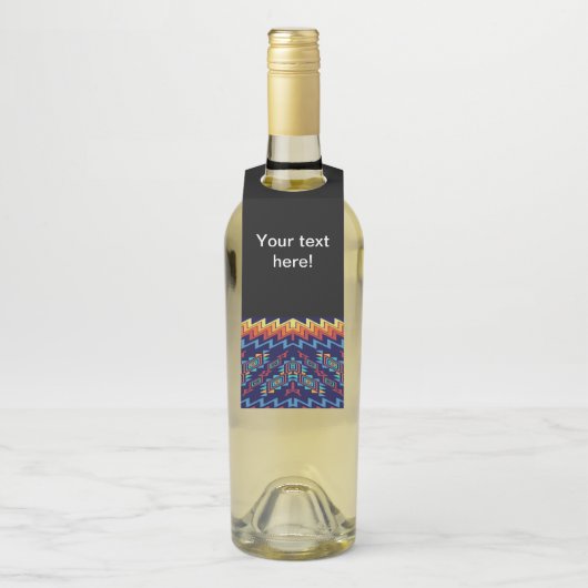 Vervormd, abstract ontwerp van vormen flessenhanger (Op fles)