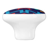 Vervormd, abstract ontwerp van vormen keramische knop (Zijkant)