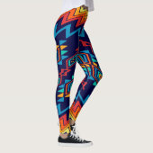 Vervormd, abstract ontwerp van vormen leggings (Rechts)