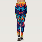 Vervormd, abstract ontwerp van vormen leggings (Achterkant)