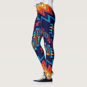 Vervormd, abstract ontwerp van vormen leggings (Links)