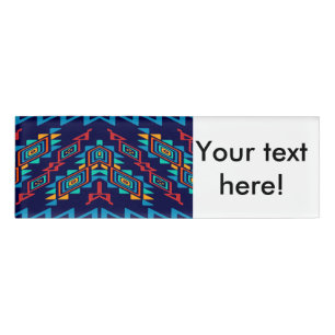 Vervormd, abstract ontwerp van vormen naambadge