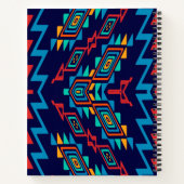 Vervormd, abstract ontwerp van vormen notitieboek (Achterkant)