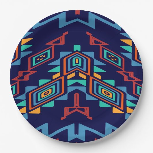 Vervormd, abstract ontwerp van vormen papieren bordje (Voorkant)