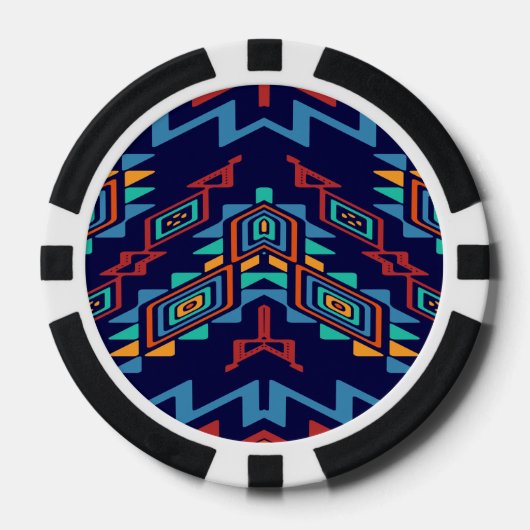 Vervormd, abstract ontwerp van vormen poker chips (Voorkant)