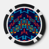 Vervormd, abstract ontwerp van vormen poker chips (Achterkant)