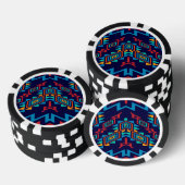 Vervormd, abstract ontwerp van vormen poker chips (Opstapeling)