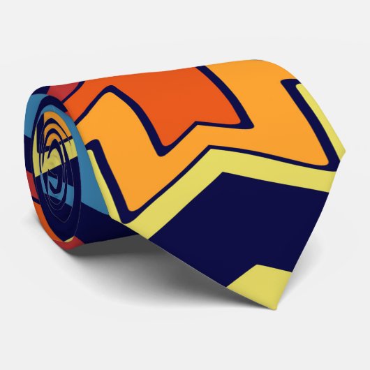 Vervormd, abstract ontwerp van vormen stropdas (Opgerold)