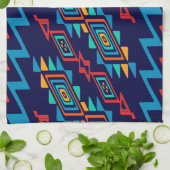 Vervormd, abstract ontwerp van vormen theedoek (Gevouwen)