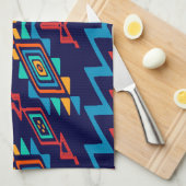 Vervormd, abstract ontwerp van vormen theedoek (Quarter Fold)