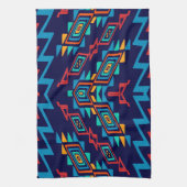 Vervormd, abstract ontwerp van vormen theedoek (Verticaal)