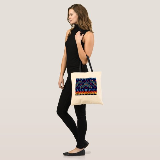 Vervormd, abstract ontwerp van vormen tote bag (Voorkant (model))