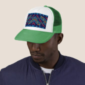 Vervormd, abstract ontwerp van vormen trucker pet (In situ)