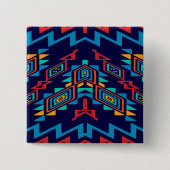 Vervormd, abstract ontwerp van vormen vierkante button 5,1 cm (Voorkant)