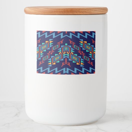 Vervormd, abstract ontwerp van vormen voedselcontainer etiket (Voorkant)