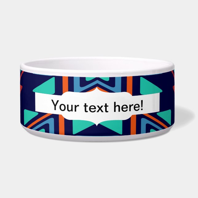 Vervormd, abstract ontwerp van vormen voerbakje (Voorkant)