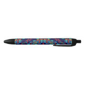 Vervormd, abstract ontwerp van vormen zwarte inkt pen (Bodem)