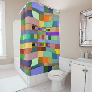Vervormd Design Shower Curtain Douchegordijn