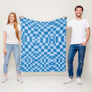 Vervormd gecontroleerd patroon fleece deken