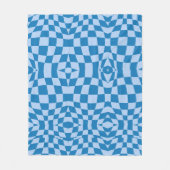 Vervormd gecontroleerd patroon fleece deken (Voorkant)