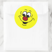 Vervormd gezichtsveld ronde sticker (Tas)