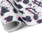 Vervormd muzieknoten & harten patroon cadeaupapier (Rol Hoek)