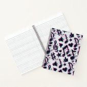 Vervormd muzieknoten & harten patroon notitieboek (Binnen)