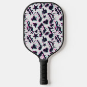 Vervormd muzieknoten & harten patroon pickleball paddle (Voorkant)