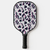 Vervormd muzieknoten & harten patroon pickleball paddle (Achterkant)