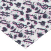 Vervormd muzieknoten & harten patroon tafelkleed (Gekanteld)