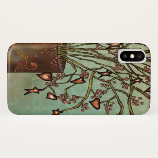  vervormd tinventiel met hartstructuur Case-Mate iPhone case (Achterkant (horizontaal))