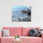 Vervormd uitzicht Big Island Hawaii strandcanvas Canvas Afdruk (Insitu (Woonkamer))