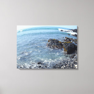 Vervormd uitzicht Big Island Hawaii strandcanvas Canvas Afdruk